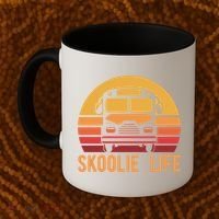 Retro Skoolie Life Converted School Bus Home Lifestyle Funny Gift Coffee Mug thumb 2