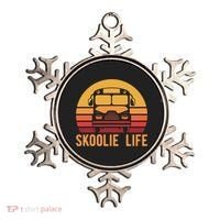 Retro Skoolie Life Converted School Bus Home Lifestyle Funny Gift Ornament thumb 0