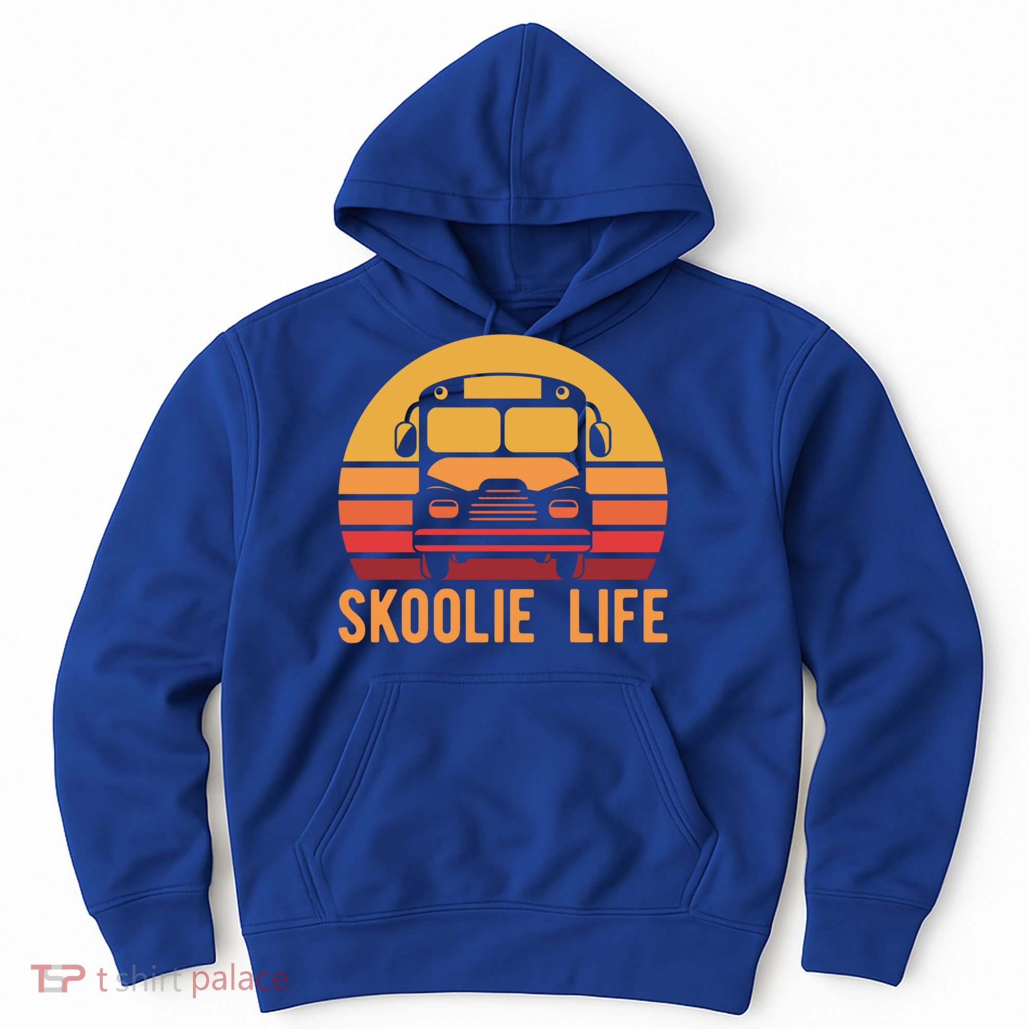 Retro Skoolie Life Converted School Bus Home Lifestyle Funny Gift Hoodie