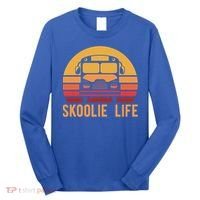 Retro Skoolie Life Converted School Bus Home Lifestyle Funny Gift Long Sleeve Shirt thumb 0