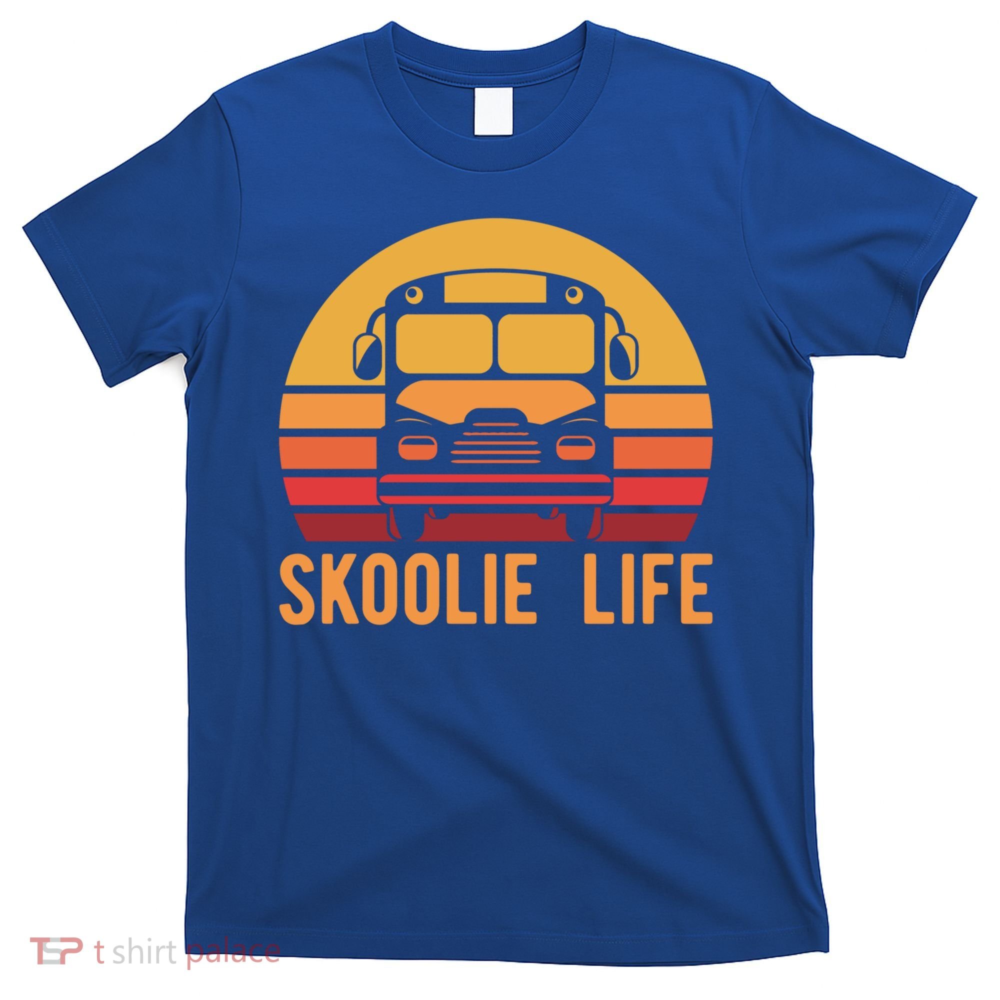 Retro Skoolie Life Converted School Bus Home Lifestyle Funny Gift T-Shirt