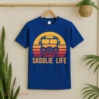 Retro Skoolie Life Converted School Bus Home Lifestyle Funny Gift T-Shirt thumb 2
