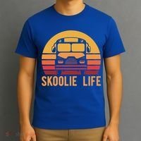 Retro Skoolie Life Converted School Bus Home Lifestyle Funny Gift T-Shirt thumb 3