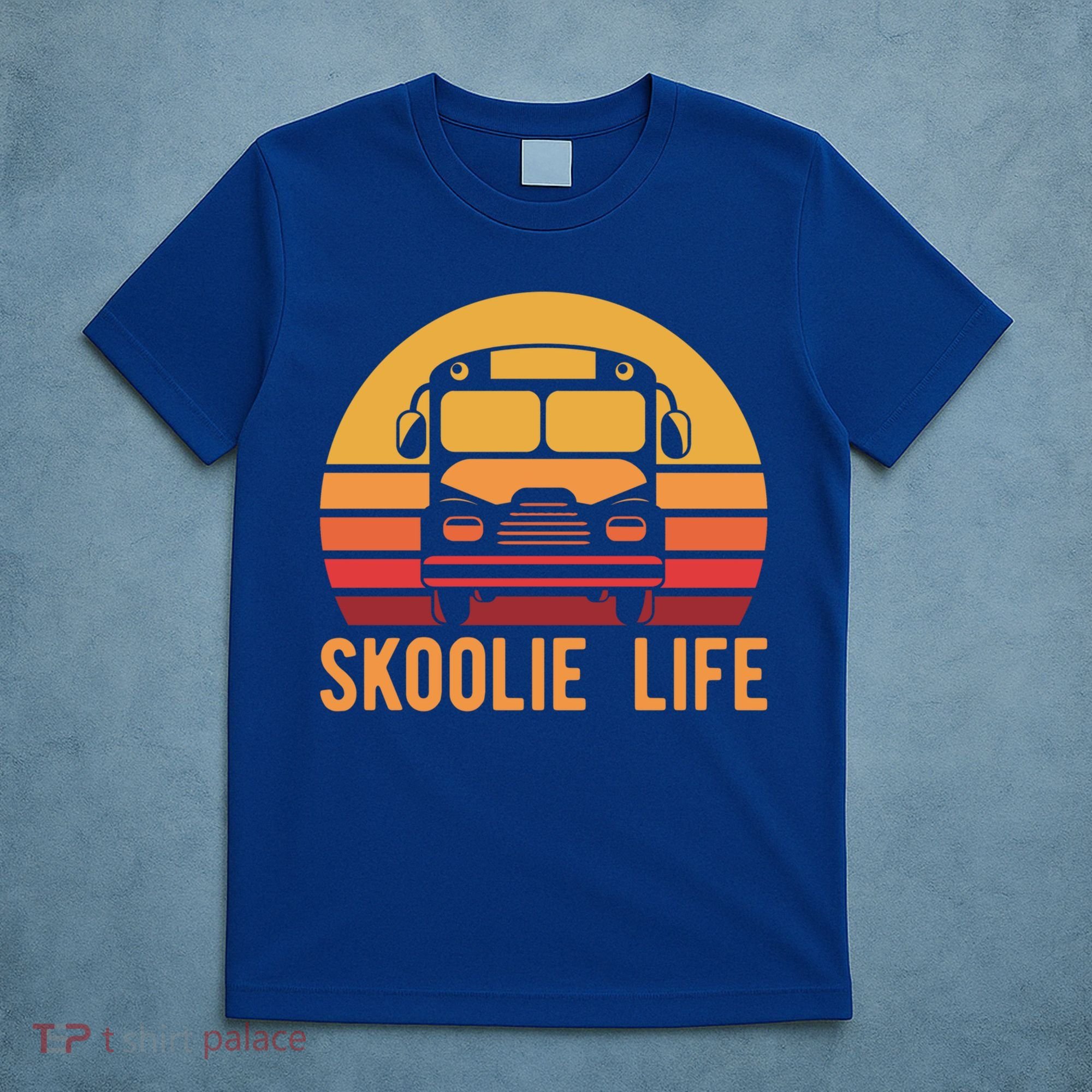 Retro Skoolie Life Converted School Bus Home Lifestyle Funny Gift T-Shirt