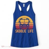 Retro Skoolie Life Converted School Bus Home Lifestyle Funny Gift Women's Tank Top thumb 0