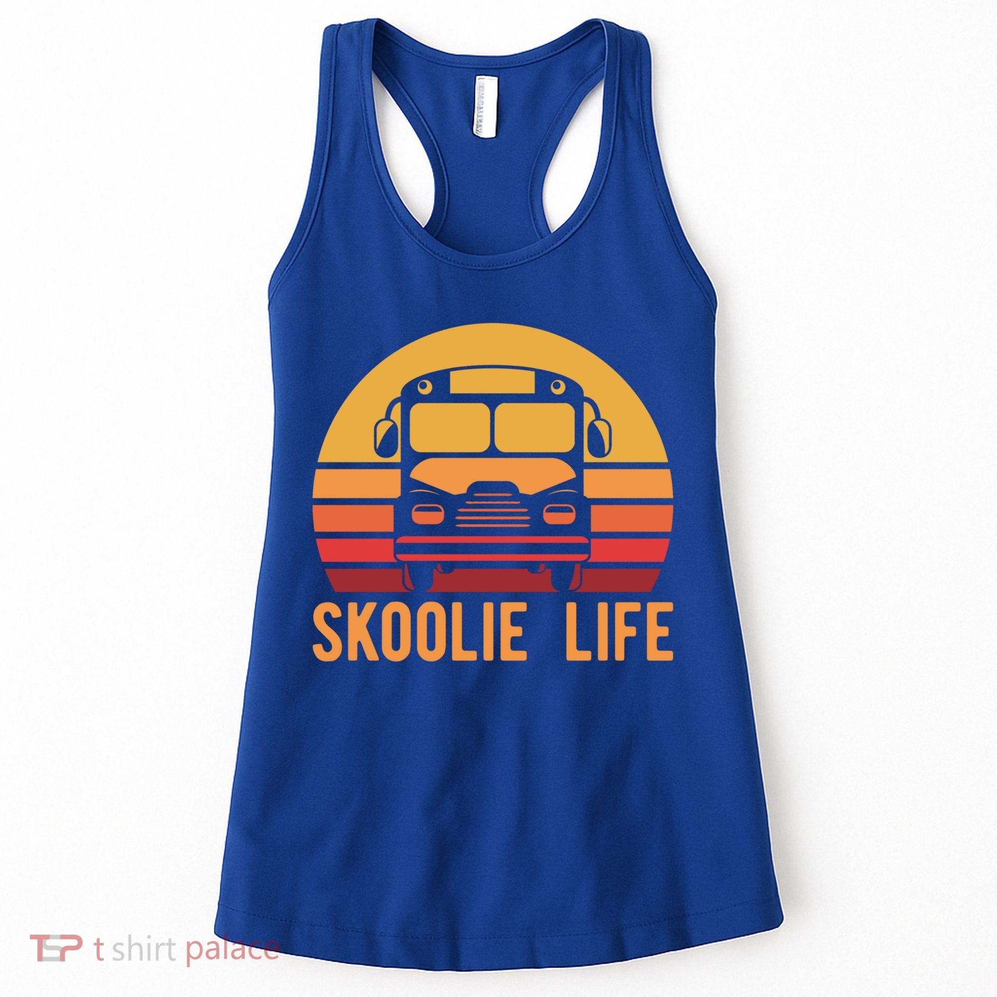 Retro Skoolie Life Converted School Bus Home Lifestyle Funny Gift Women's Tank Top
