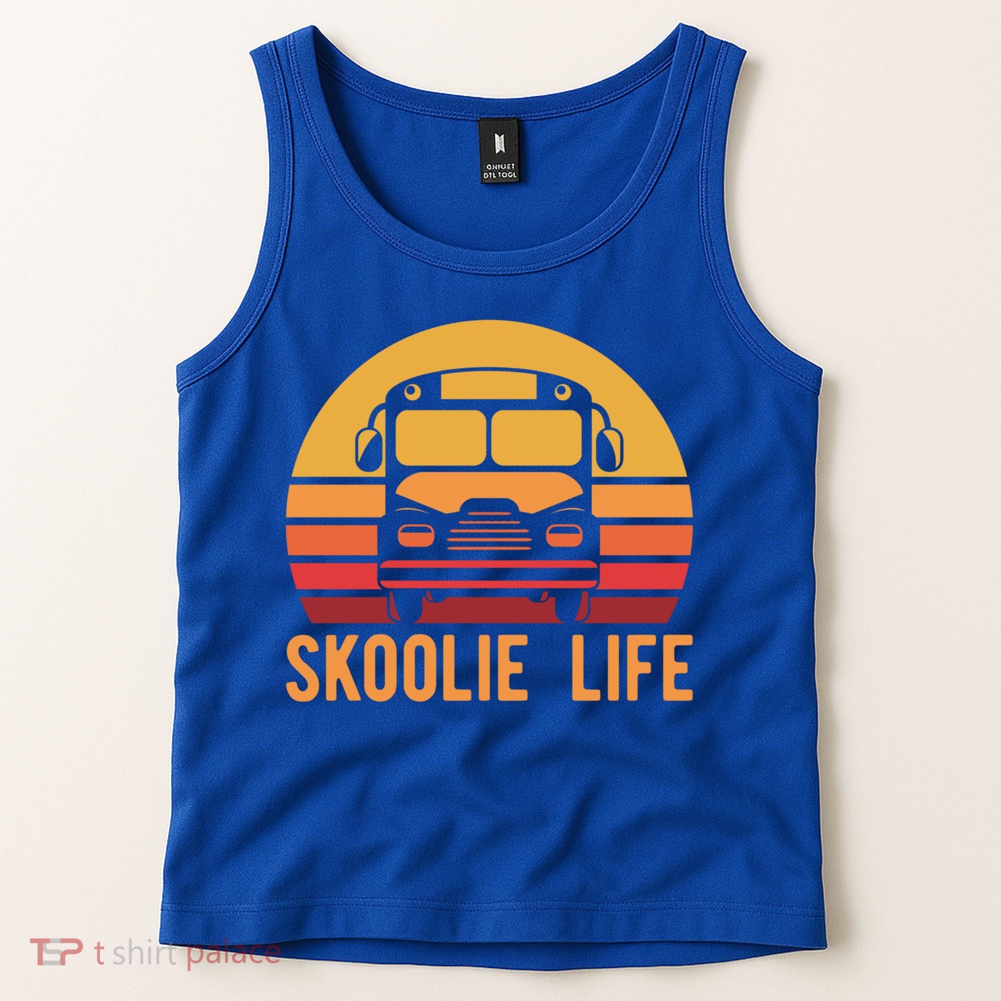 Retro Skoolie Life Converted School Bus Home Lifestyle Funny Gift Tank Top