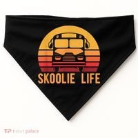 Retro Skoolie Life Converted School Bus Home Lifestyle USA-Made Doggie Bandana thumb 0