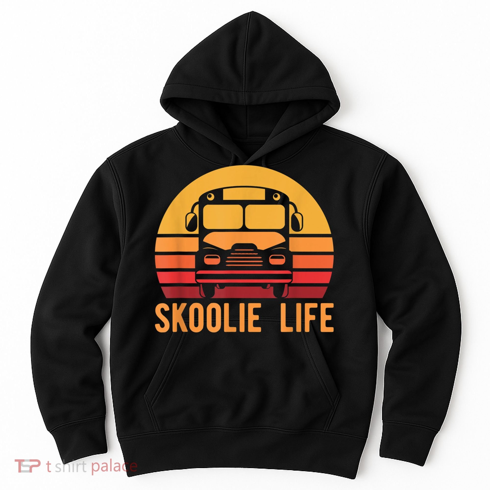 Retro Skoolie Life Converted School Bus Home Lifestyle Hoodie
