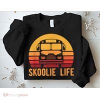 Retro Skoolie Life Converted School Bus Home Lifestyle Sweatshirt thumb 2