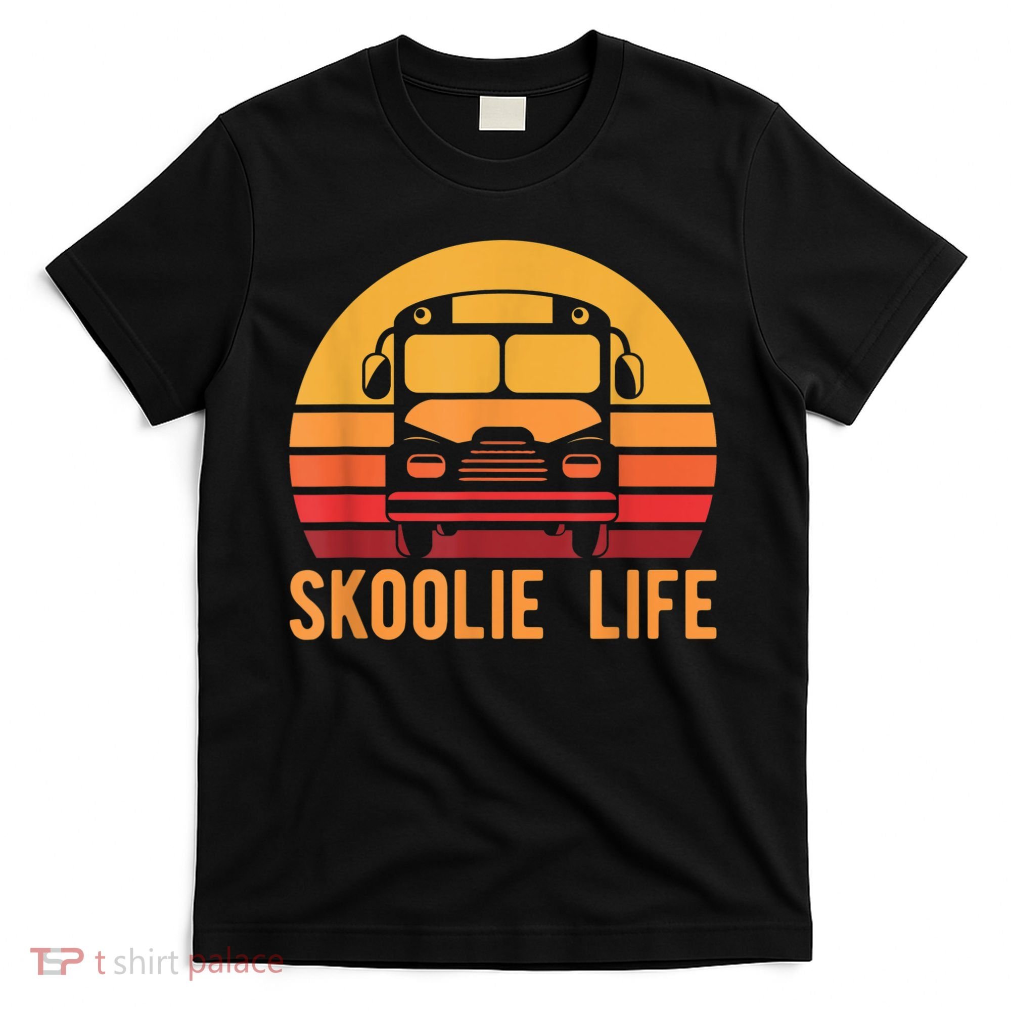 Retro Skoolie Life Converted School Bus Home Lifestyle T-Shirt