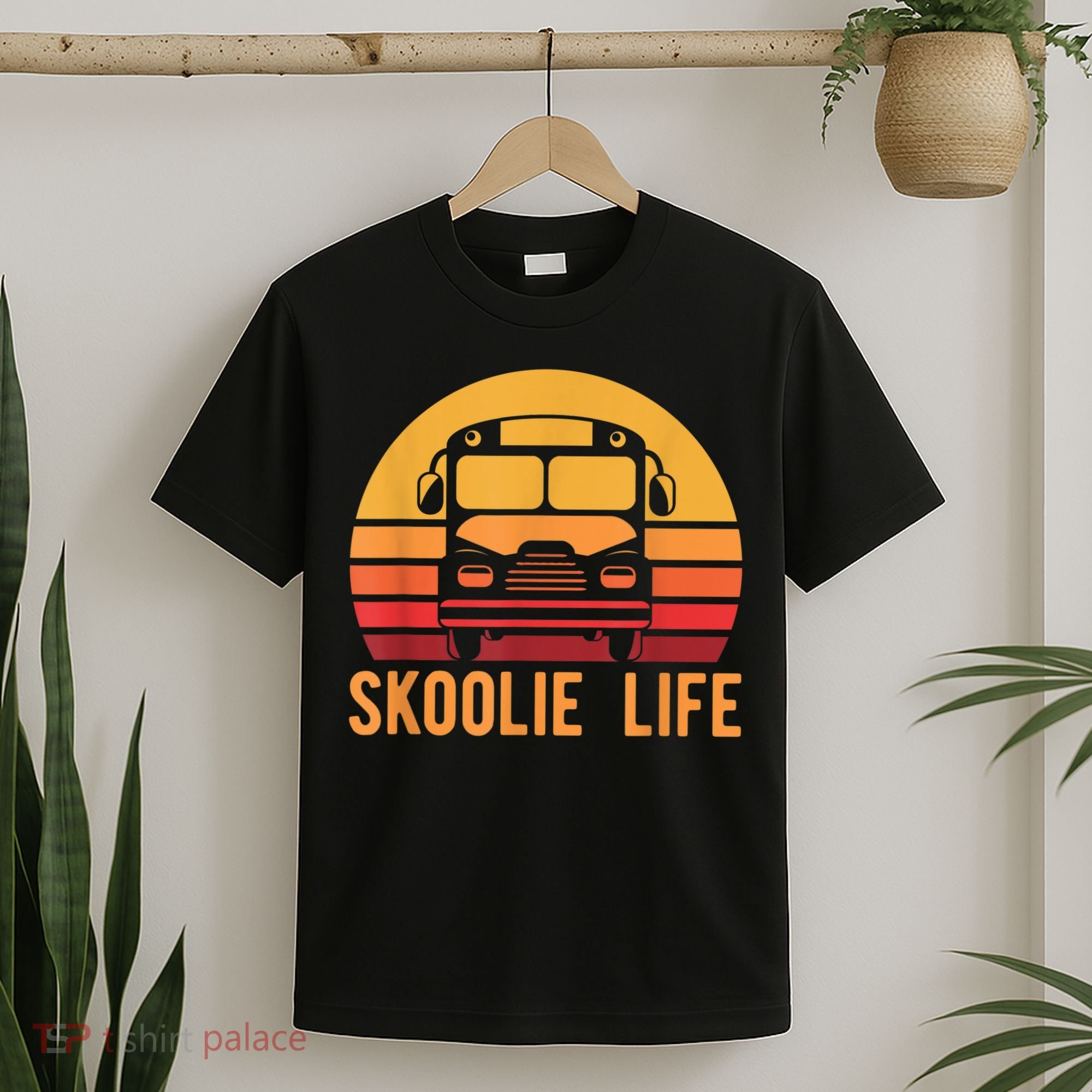 Retro Skoolie Life Converted School Bus Home Lifestyle T-Shirt