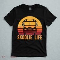 Retro Skoolie Life Converted School Bus Home Lifestyle T-Shirt thumb 5
