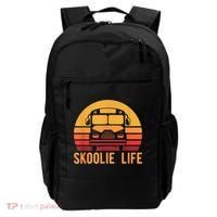 Retro Skoolie Life Converted School Bus Home Lifestyle Backpack thumb 0
