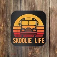 Retro Skoolie Life Converted School Bus Home Lifestyle Coaster thumb 0