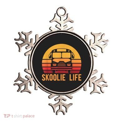 Retro Skoolie Life Converted School Bus Home Lifestyle Ornament