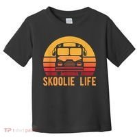 Retro Skoolie Life Converted School Bus Home Lifestyle Toddler T-Shirt thumb 0