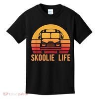 Retro Skoolie Life Converted School Bus Home Lifestyle Kids T-Shirt thumb 0