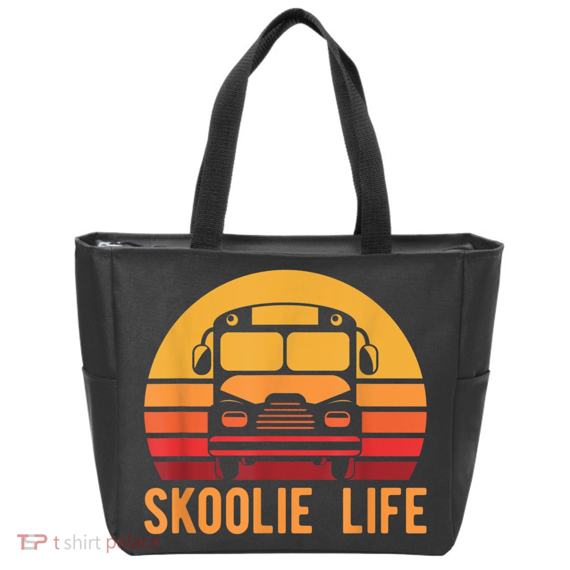 Retro Skoolie Life Converted School Bus Home Lifestyle Tote Bag