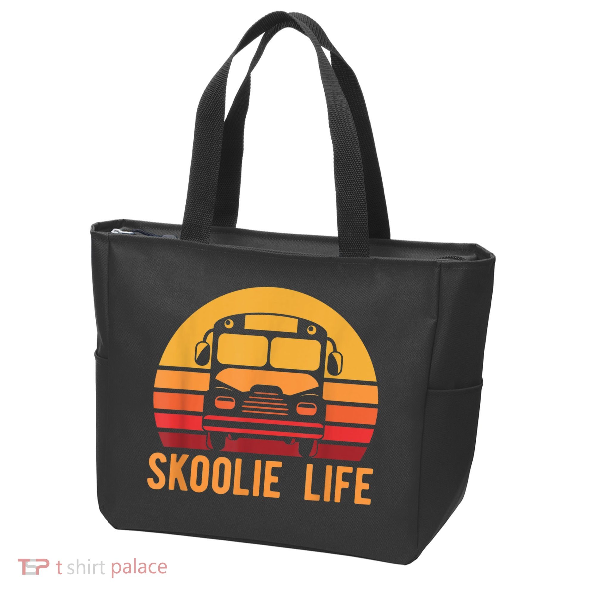 Retro Skoolie Life Converted School Bus Home Lifestyle Tote Bag