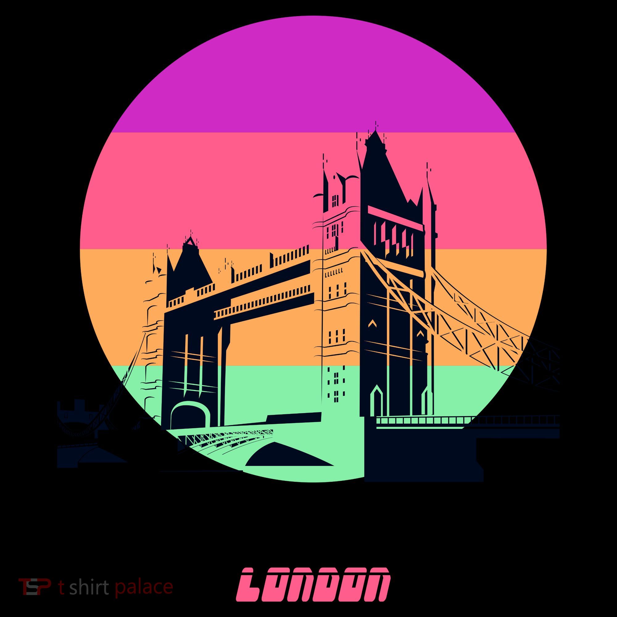 Retro Sun London Bridge Toddler Hoodie
