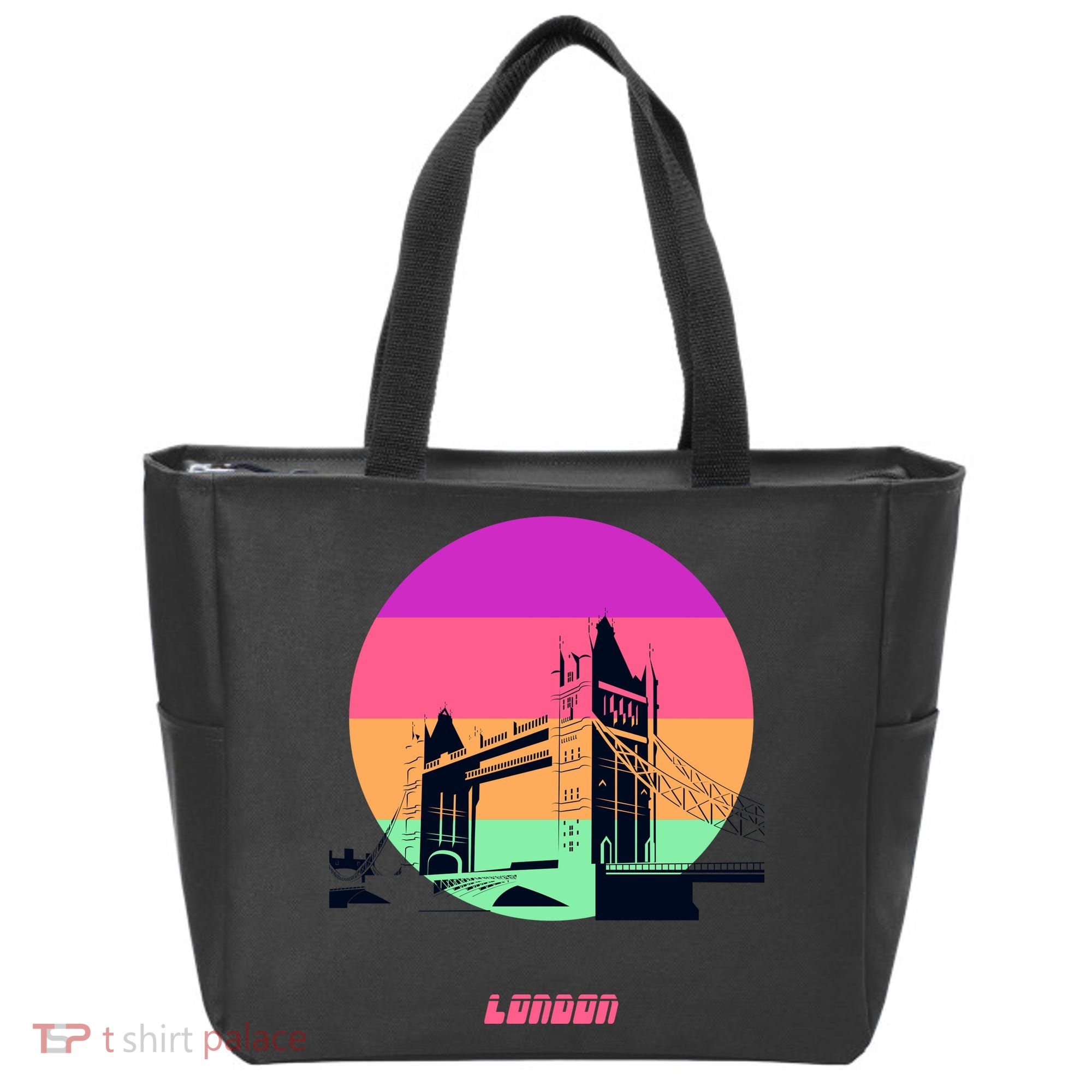 Retro Sun London Bridge Tote Bag
