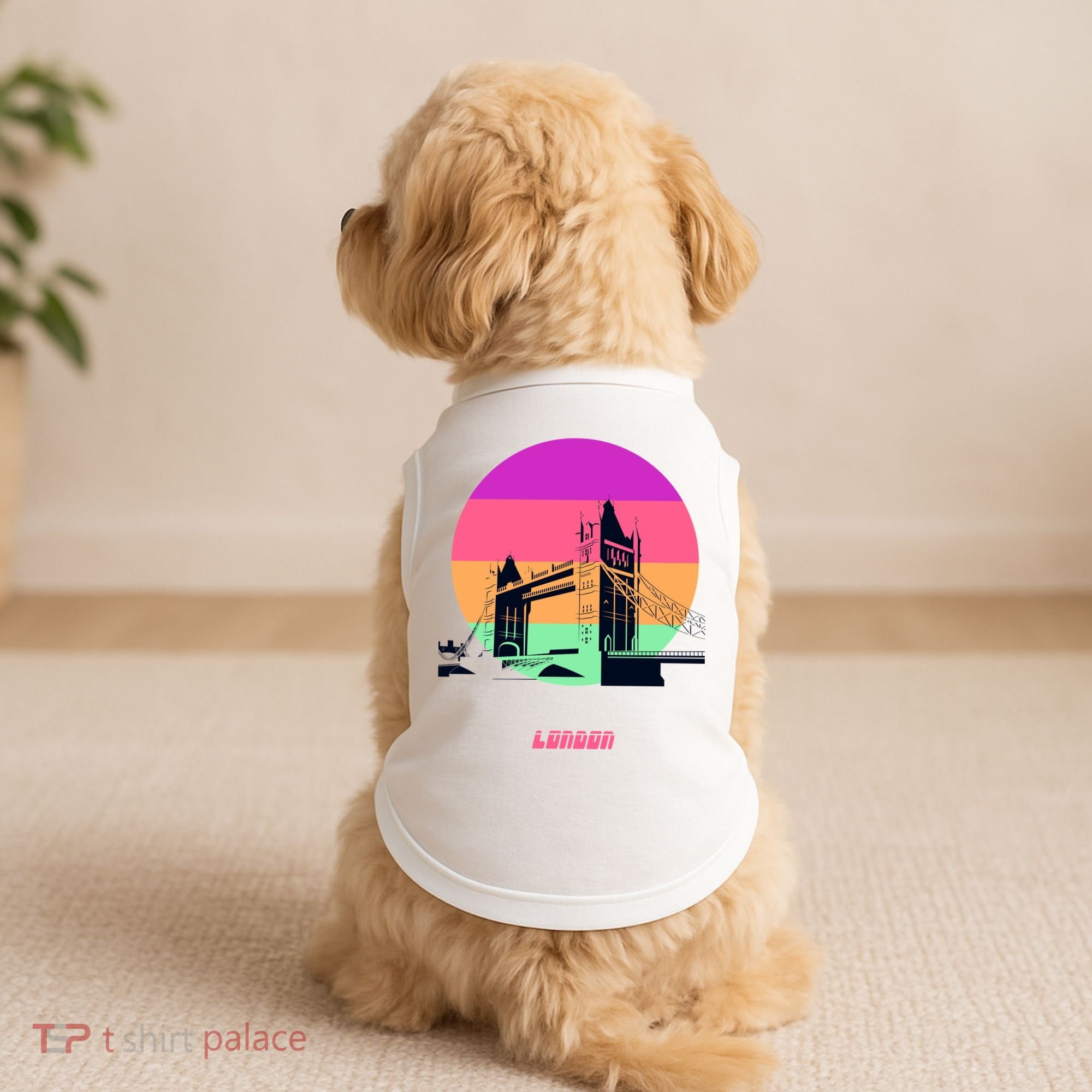 Retro Sun London Bridge Doggie Tank