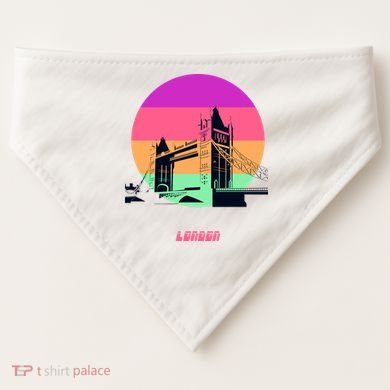 Retro Sun London Bridge USA-Made Doggie Bandana