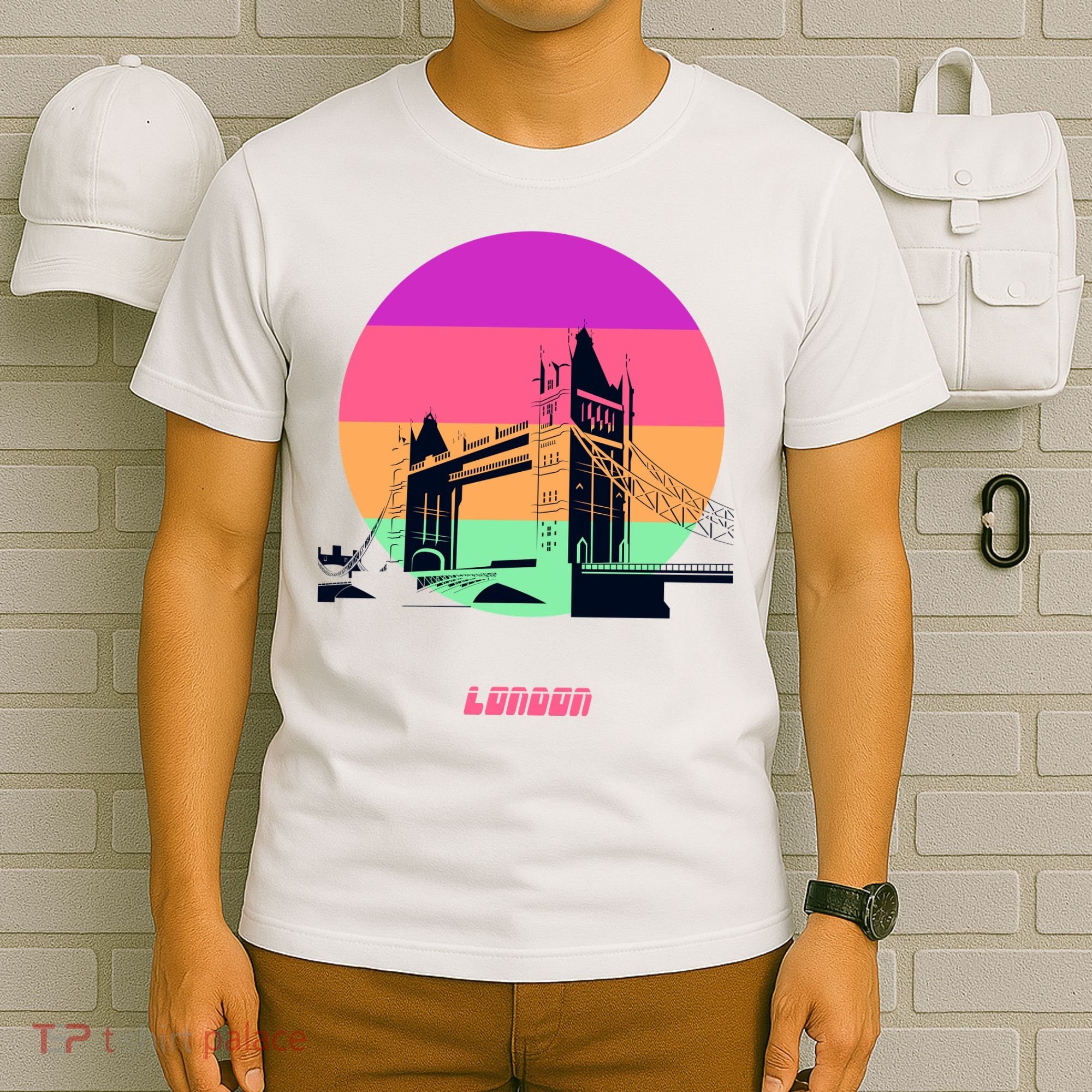 Retro Sun London Bridge T-Shirt