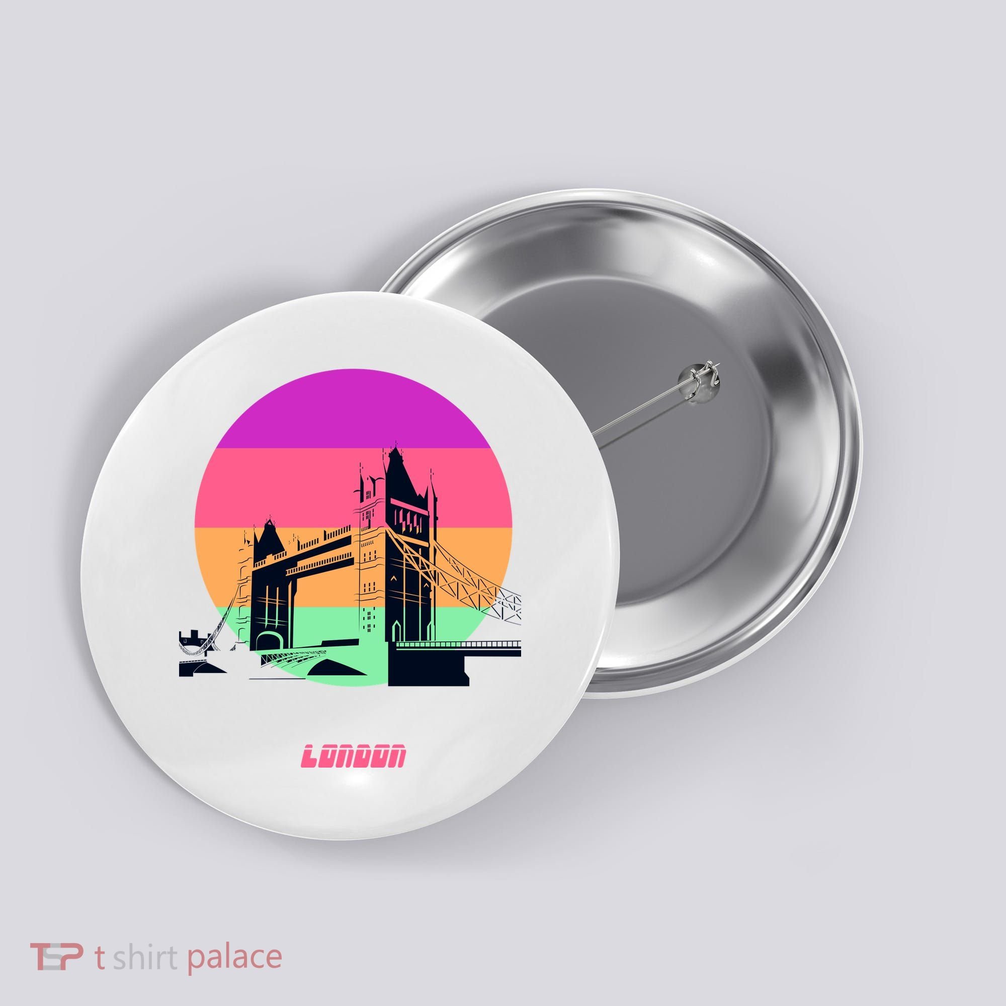 Retro Sun London Bridge Button