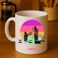 Retro Sun London Bridge Coffee Mug thumb 4
