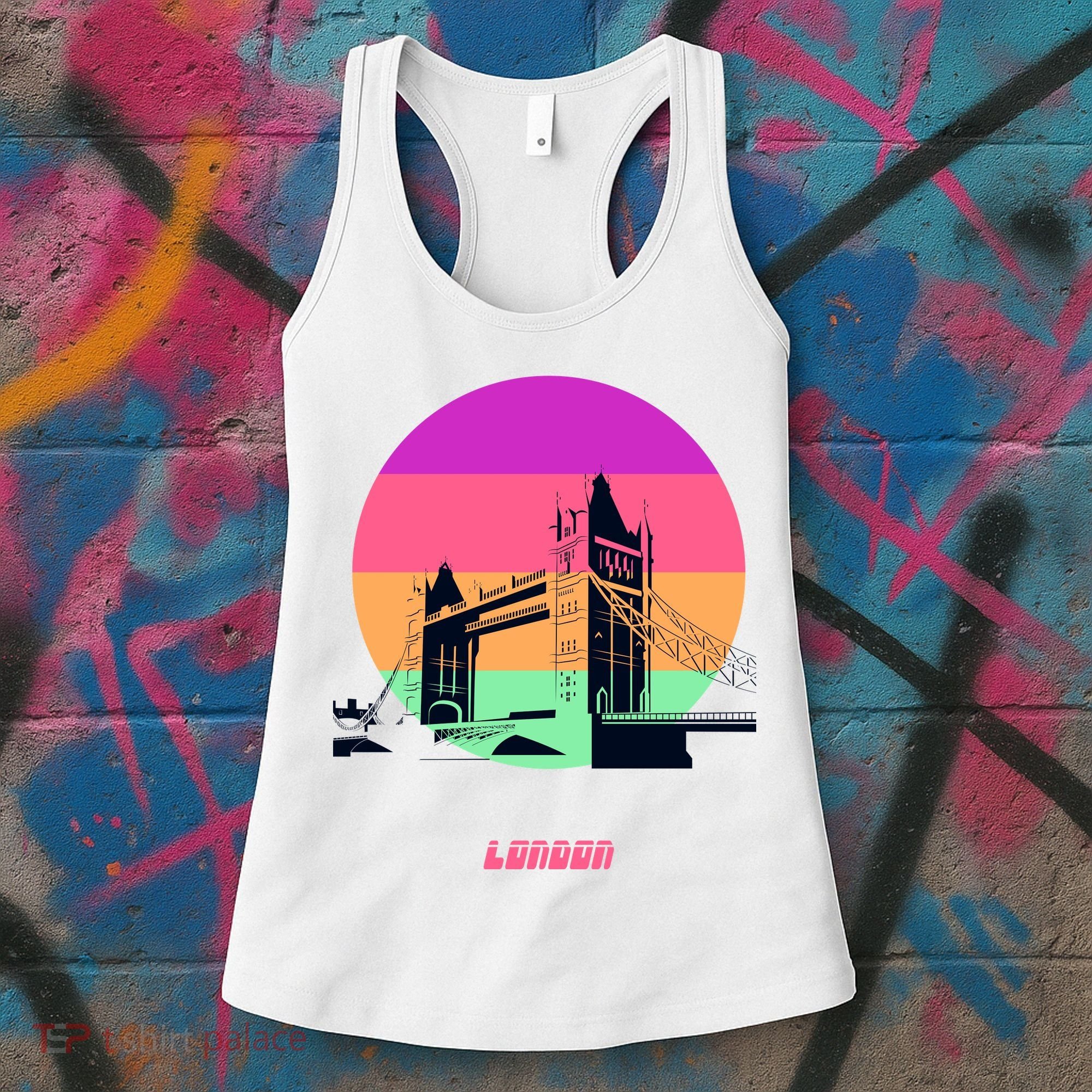Retro Sun London Bridge Women's Tank Top