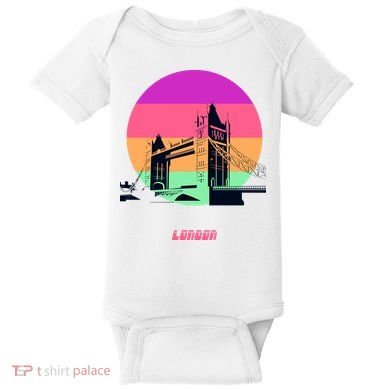Retro Sun London Bridge Baby Bodysuit