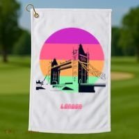 Retro Sun London Bridge Golf Towel thumb 1
