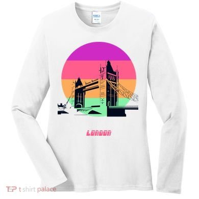 Retro Sun London Bridge Women's Long Sleeve Shirt