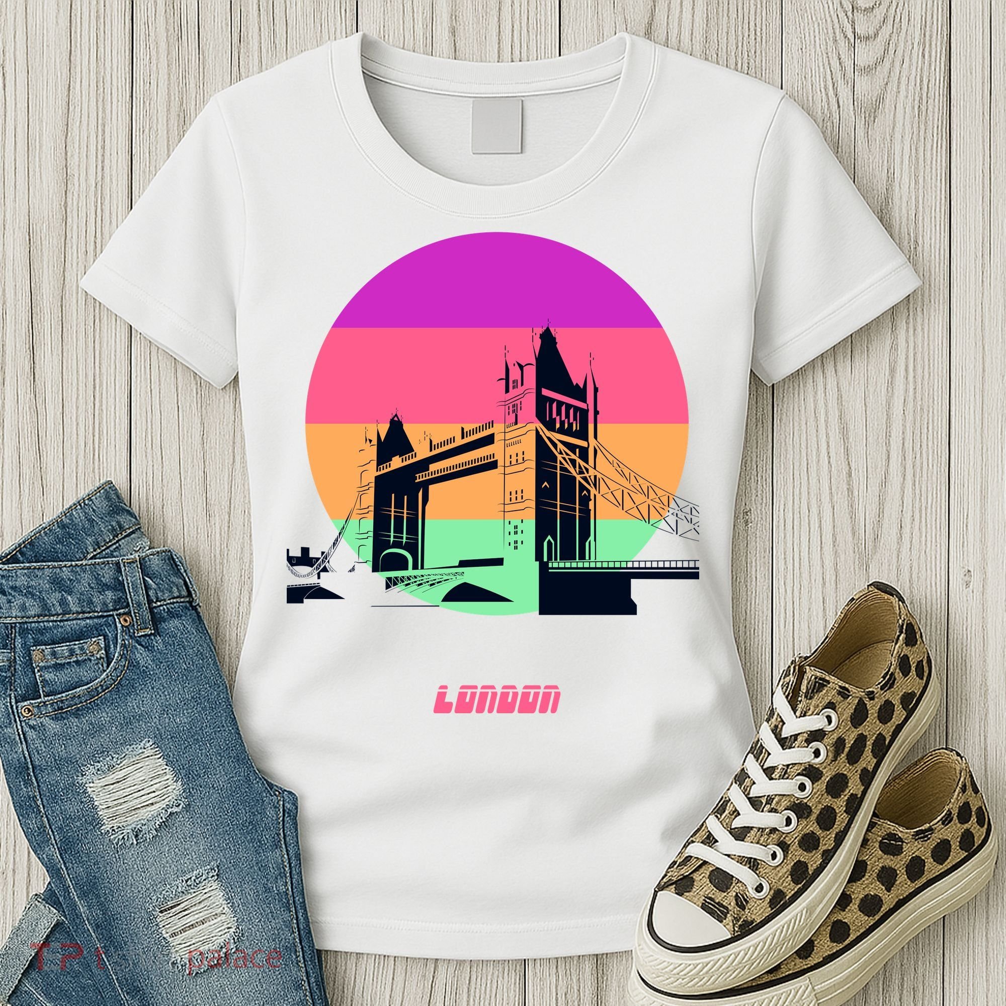 Retro Sun London Bridge Women's T-Shirt