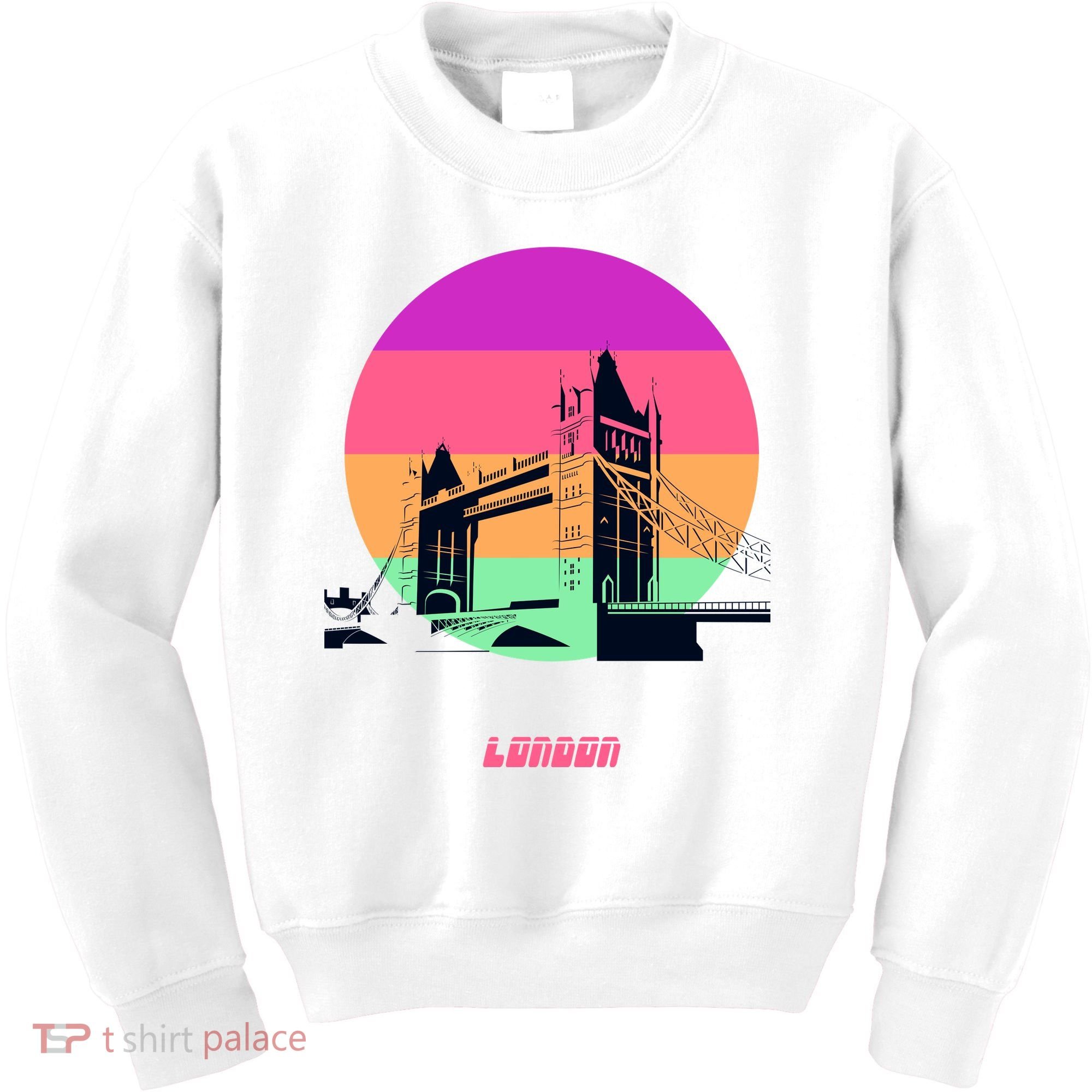 Retro Sun London Bridge Kids Sweatshirt
