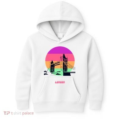 Retro Sun London Bridge Kids Hoodie