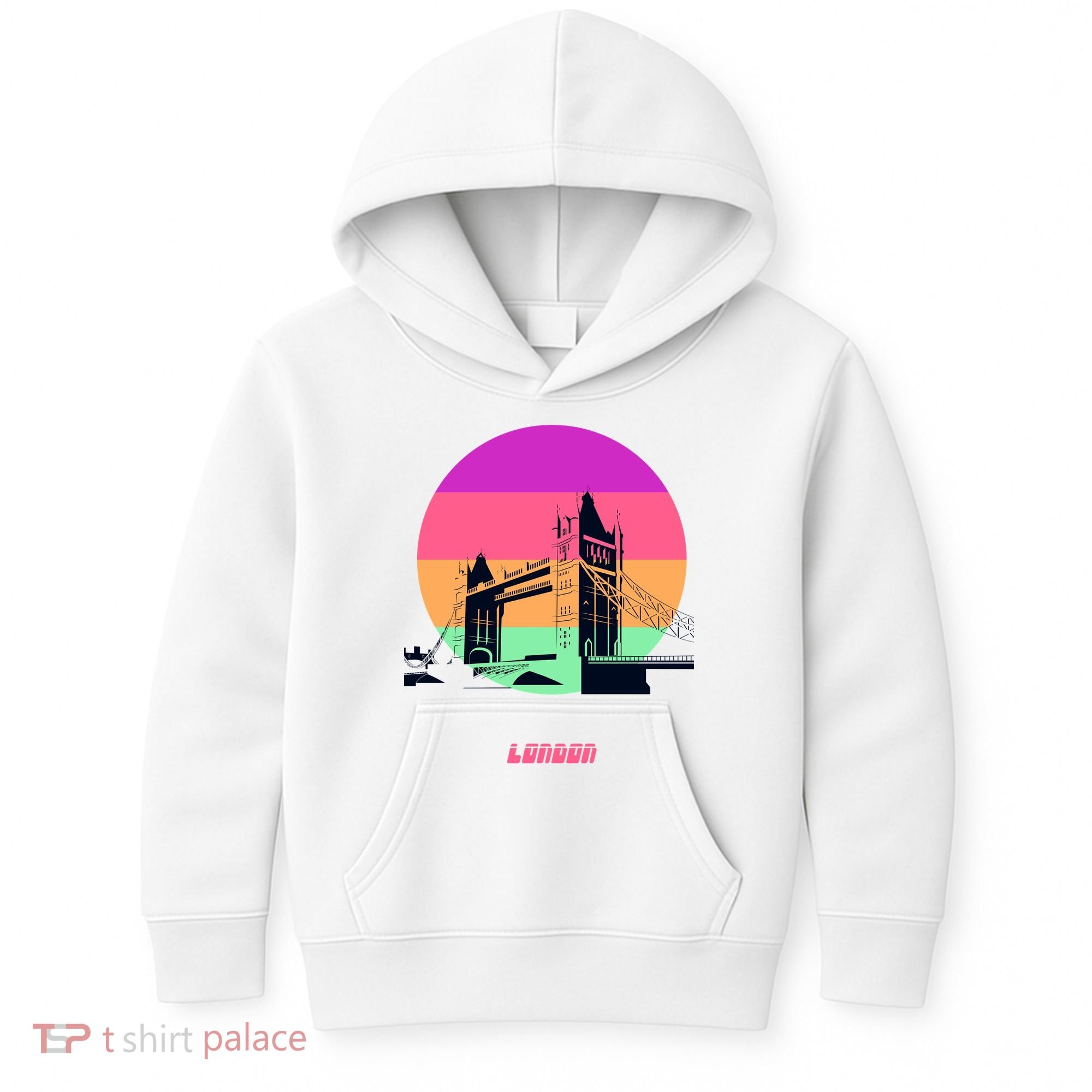 Retro Sun London Bridge Kids Hoodie