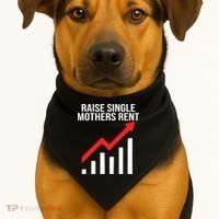 Raise single mothers rent USA-Made Doggie Bandana thumb 1