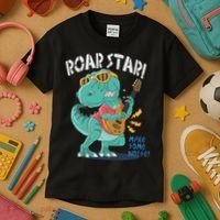 Roar Star Make Some Noise Cute Kids T-Shirt thumb 3