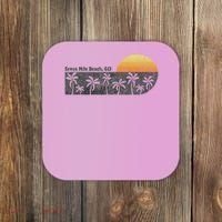 Retro Seven Mile Beach Grand Cayman Island Retro Coaster thumb 0