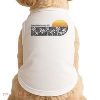Retro Seven Mile Beach Grand Cayman Island Retro Doggie Tank thumb 0