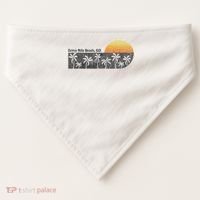 Retro Seven Mile Beach Grand Cayman Island Retro USA-Made Doggie Bandana thumb 0