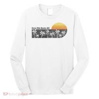 Retro Seven Mile Beach Grand Cayman Island Retro Long Sleeve Shirt thumb 0