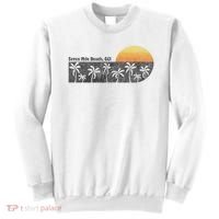 Retro Seven Mile Beach Grand Cayman Island Retro Sweatshirt thumb 0