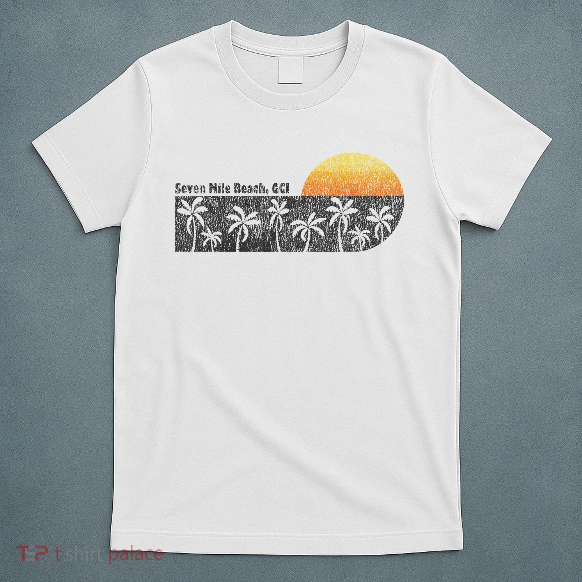 Retro Seven Mile Beach Grand Cayman Island Retro T-Shirt
