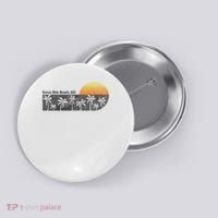 Retro Seven Mile Beach Grand Cayman Island Retro Button thumb 0