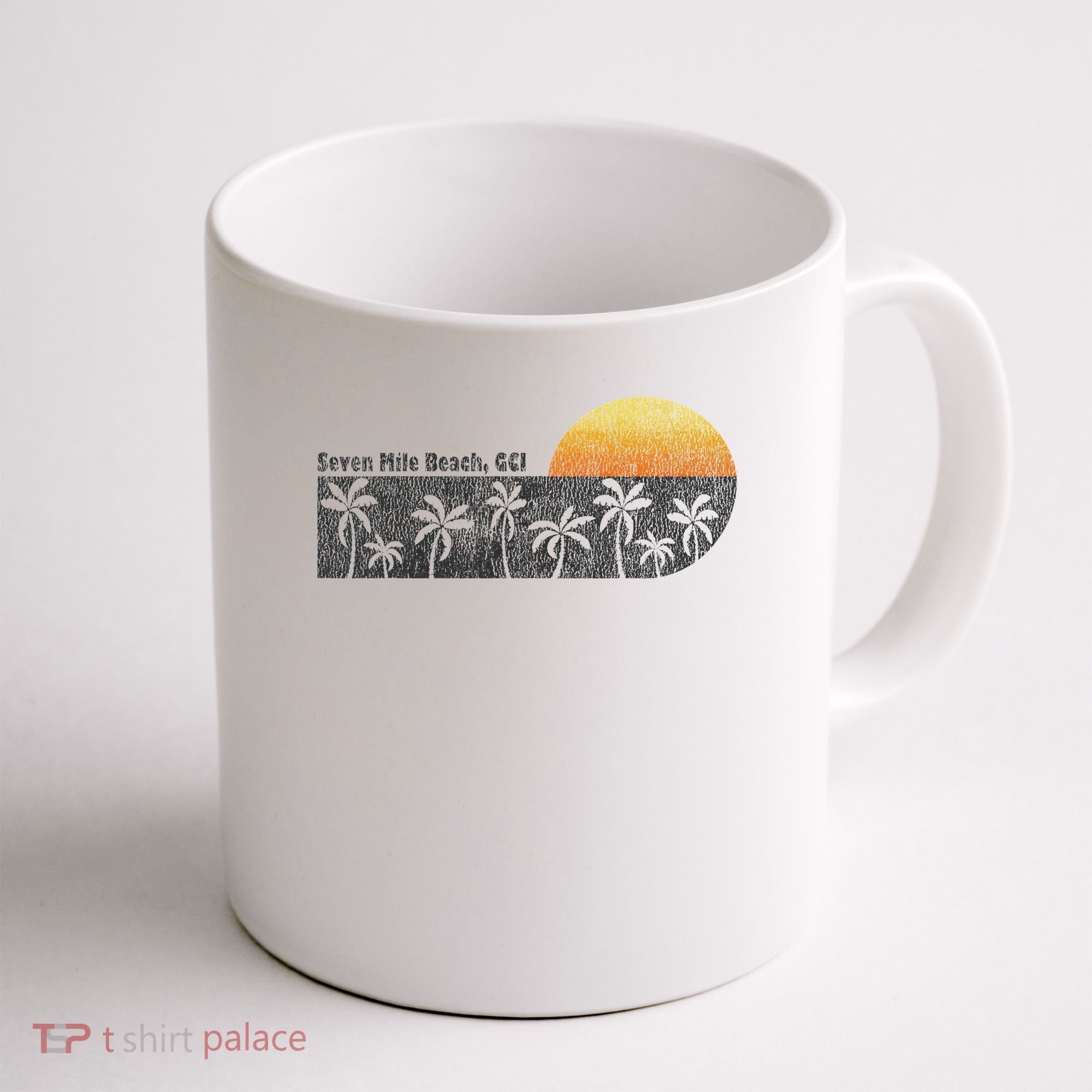 Retro Seven Mile Beach Grand Cayman Island Retro Coffee Mug