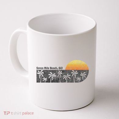 Retro Seven Mile Beach Grand Cayman Island Retro Coffee Mug